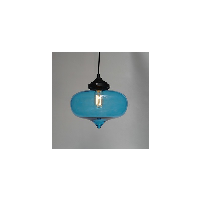 Lámpara colgante Bubble Design de 1 luz con pantalla transparente