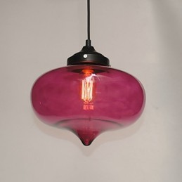 Lámpara colgante Bubble Design de 1 luz con pantalla transparente