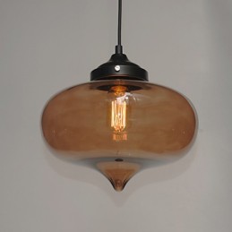 Lámpara colgante Bubble Design de 1 luz con pantalla transparente