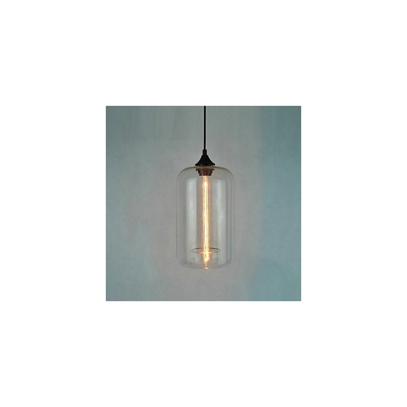 Lámpara colgante minimalista de hierro con diseño de botella, 1 luz