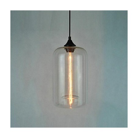 Lámpara colgante minimalista de hierro con diseño de botella, 1 luz