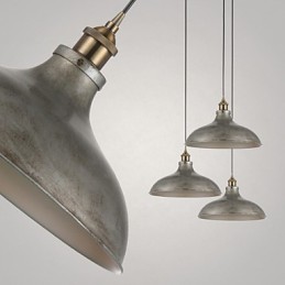 Lámparas colgantes de 1 luz, estilo antiguo vintage, estilo industrial, hierro y metales, lámpara colgante.