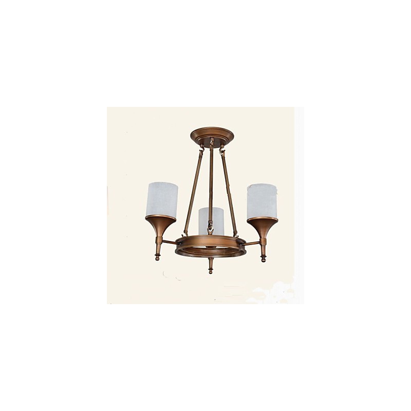 Lámpara de araña de hierro forjado estilo pastoral retro