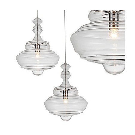 Lámpara colgante artística de 1 luz, moderna y sencilla, de cristal transparente incoloro. Lámpara colgante artística de 1 luz, moderna y sencilla, de cristal transparente incoloro.