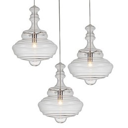 Lámpara colgante artística de 1 luz, moderna y sencilla, de cristal transparente incoloro.