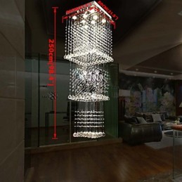 Lámparas colgantes de cristal para techo, 8 luces, modernas y lujosas, con dosel plateado, K9, accesorios de cristal transparente.