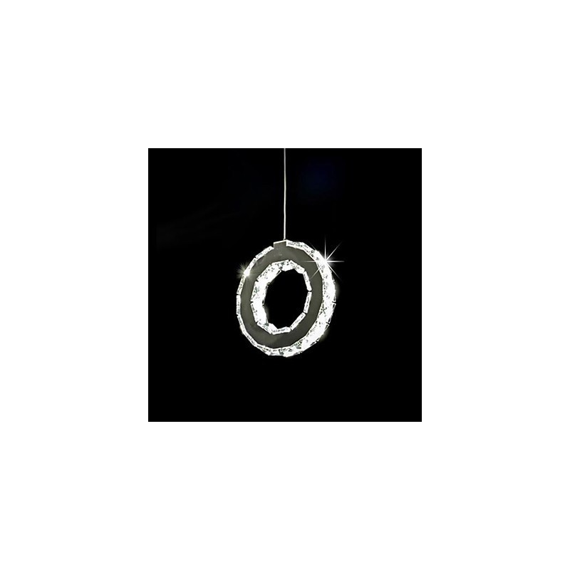 Lámpara colgante de metal y cristal moderna y contemporánea