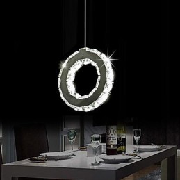 Lámpara colgante de metal y cristal moderna y contemporánea