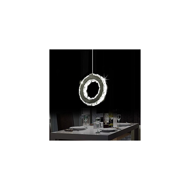 Lámpara colgante de metal y cristal moderna y contemporánea