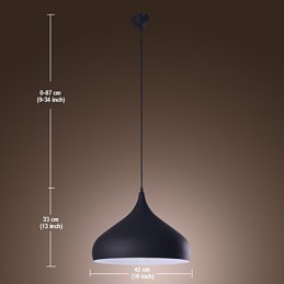 Lámpara colgante moderna contemporánea estilo retro con forma de cuenco en miniatura.