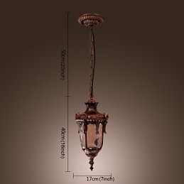 Lámpara colgante de inspiración antigua con 1 luz