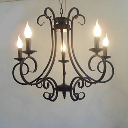 Lámpara de araña de metal con pintura clásica tradicional