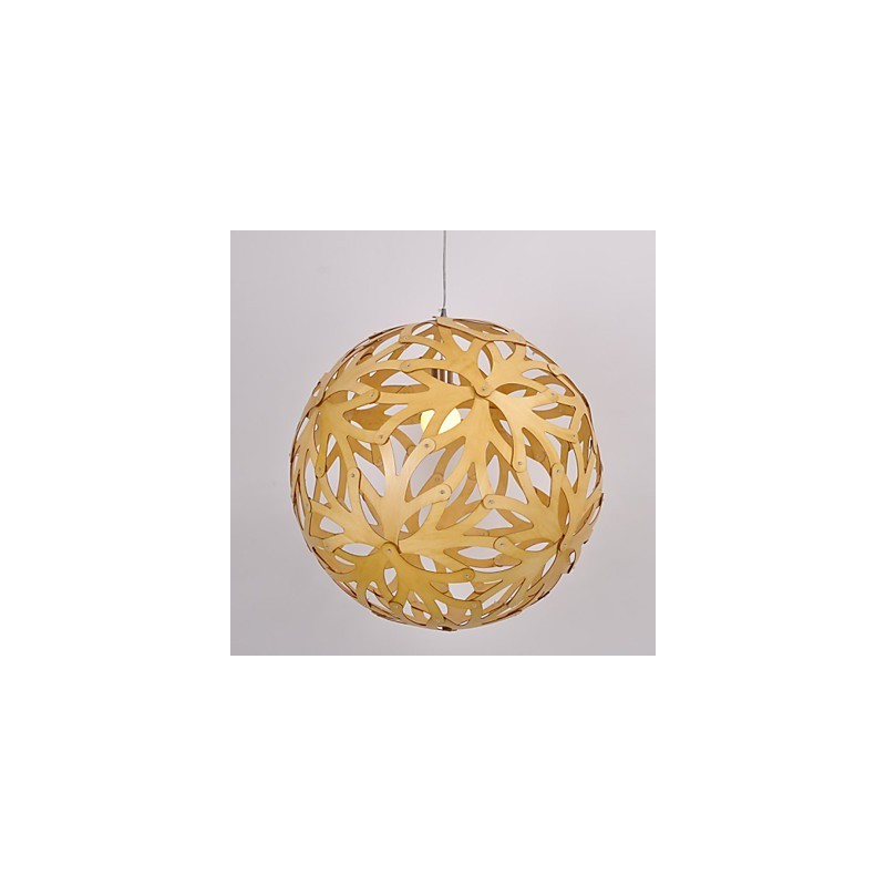 Lámpara colgante de bambú de madera estilo retro campestre