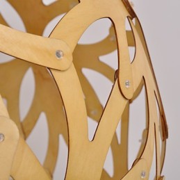 Lámpara colgante de bambú de madera estilo retro campestre