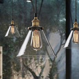 Colgante de cristal simple retro