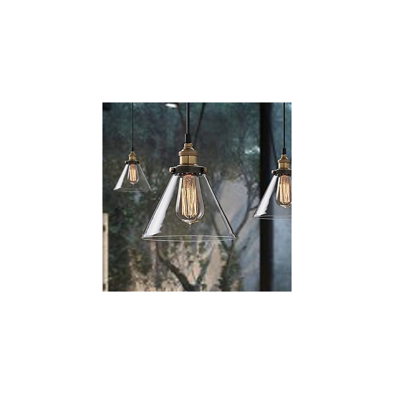 Colgante de cristal simple retro