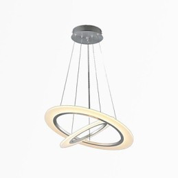 Lámpara colgante de acrílico para techo, lámpara colgante con 2 anillos