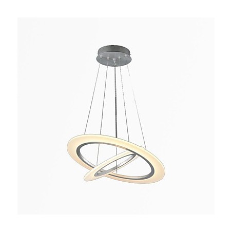 Lámpara colgante de acrílico para techo, lámpara colgante con 2 anillos Lámpara colgante de acrílico para techo, lámpara colgante con 2 anillos