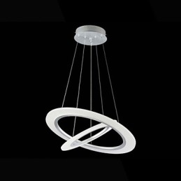 Lámpara colgante de acrílico para techo, lámpara colgante con 2 anillos