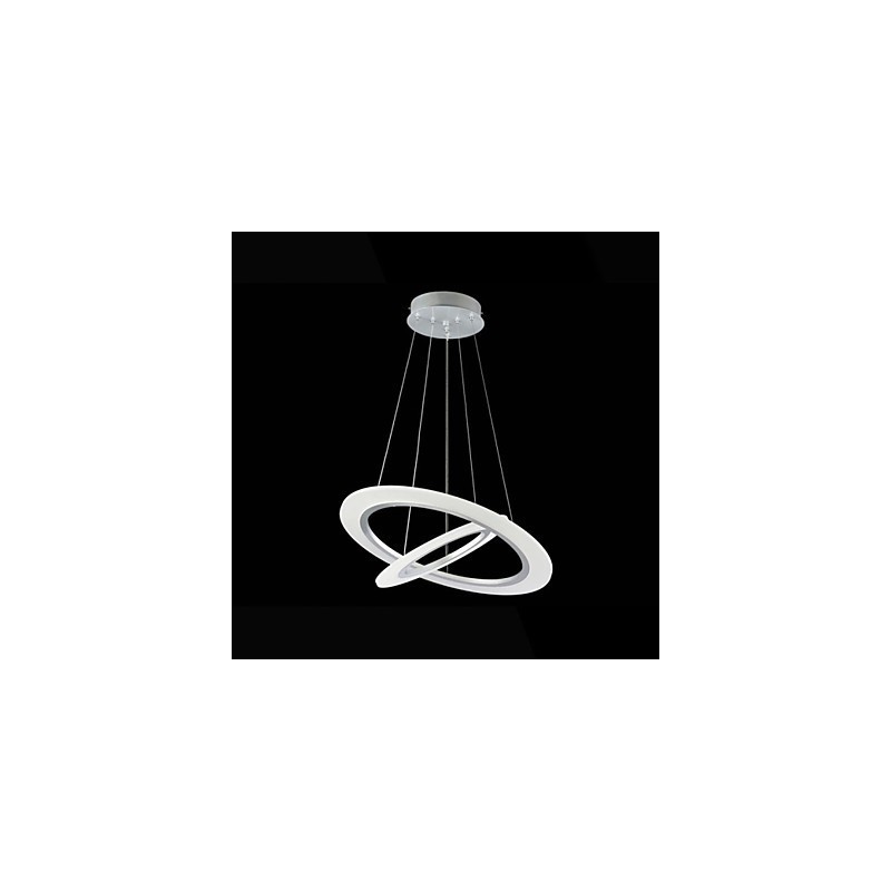 Lámpara colgante de acrílico para techo, lámpara colgante con 2 anillos