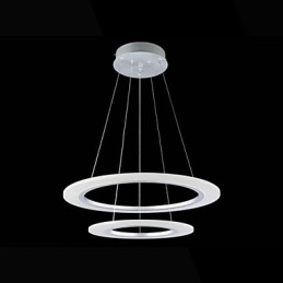 Lámpara colgante de acrílico para techo, lámpara colgante con 2 anillos