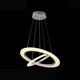 Lámpara colgante de acrílico para techo, lámpara colgante con 2 anillos