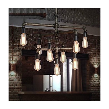 Lámpara colgante de metal con diseño de farol retro, estilo clásico tradicional, con pintura campestre Lámpara colgante de metal con diseño de farol retro, estilo clásico tradicional, con pintura campestre