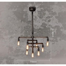 Lámpara colgante de metal con diseño de farol retro, estilo clásico tradicional, con pintura campestre