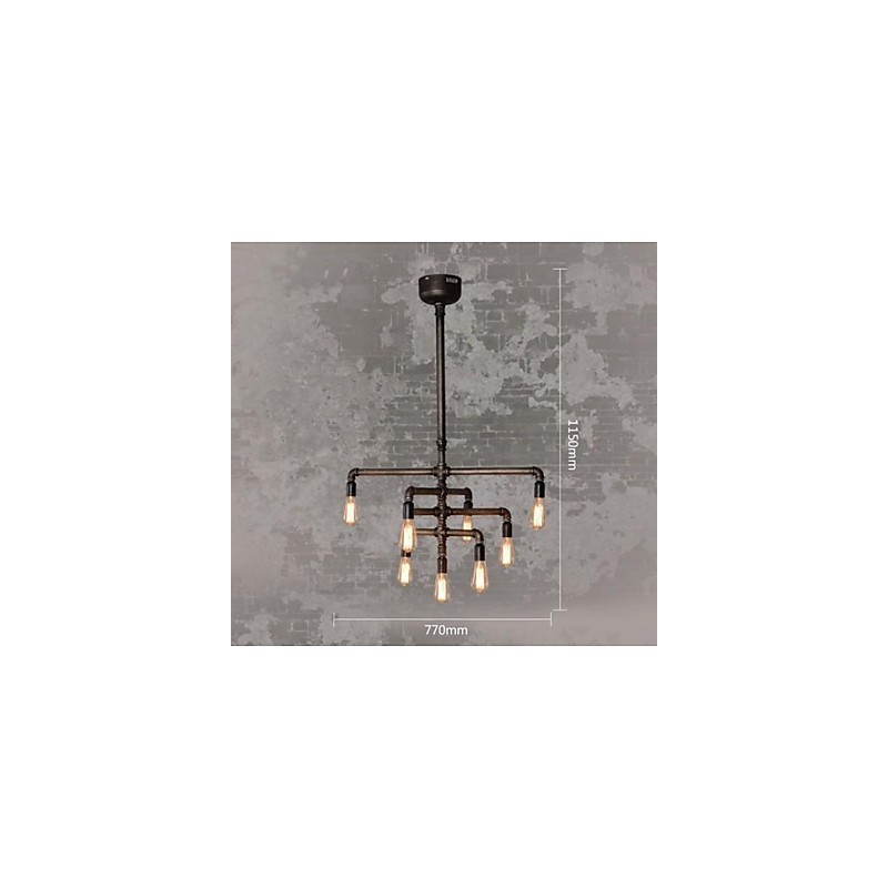 Lámpara colgante de metal con diseño de farol retro, estilo clásico tradicional, con pintura campestre