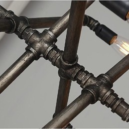 Lámpara colgante de metal con diseño de farol retro, estilo clásico tradicional, con pintura campestre