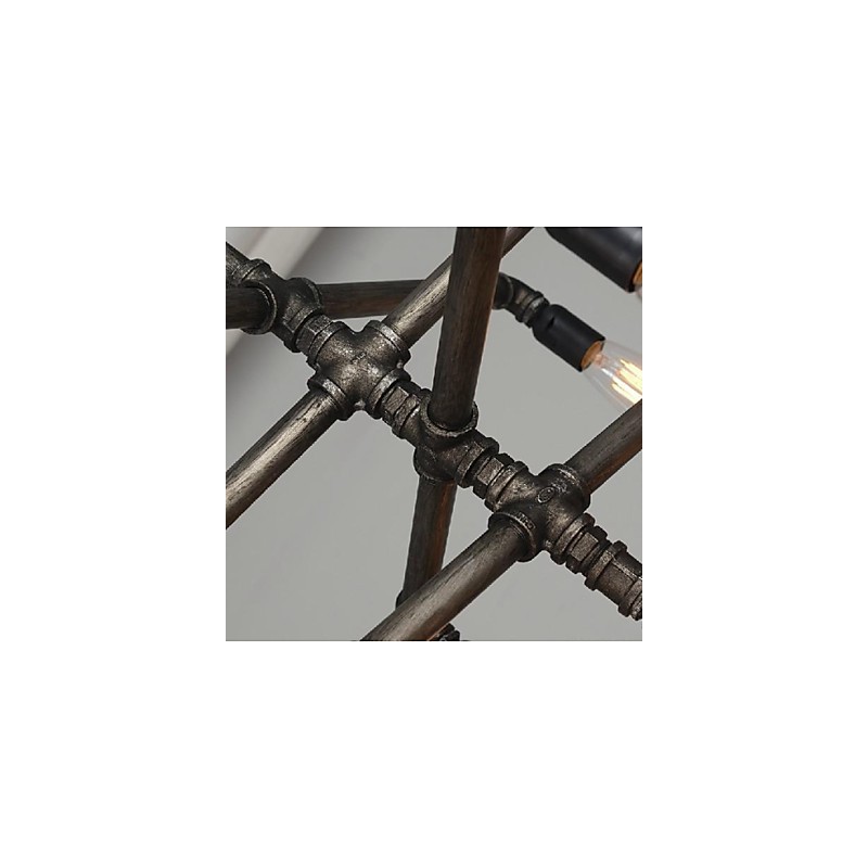 Lámpara colgante de metal con diseño de farol retro, estilo clásico tradicional, con pintura campestre