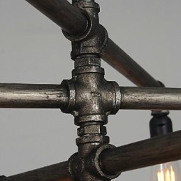 Lámpara colgante de metal con diseño de farol retro, estilo clásico tradicional, con pintura campestre
