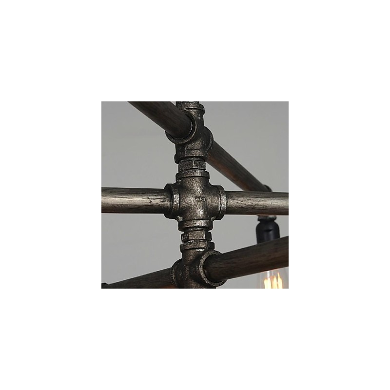 Lámpara colgante de metal con diseño de farol retro, estilo clásico tradicional, con pintura campestre