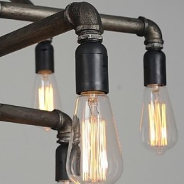 Lámpara colgante de metal con diseño de farol retro, estilo clásico tradicional, con pintura campestre