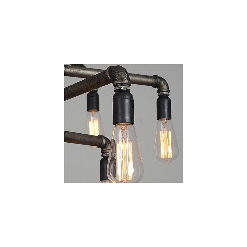 Lámpara colgante de metal con diseño de farol retro, estilo clásico tradicional, con pintura campestre