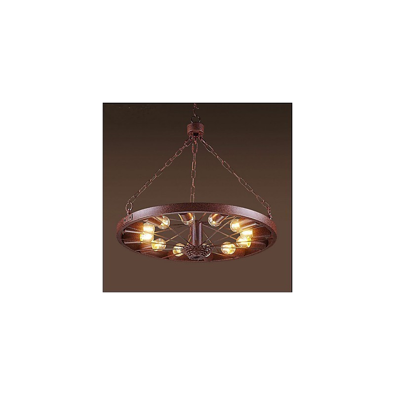 Lámpara colgante de rueda retro para hacer la antigua lámpara colgante industrial