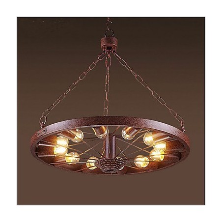 Lámpara colgante de rueda retro para hacer la antigua lámpara colgante industrial Lámpara colgante de rueda retro para hacer la antigua lámpara colgante industrial