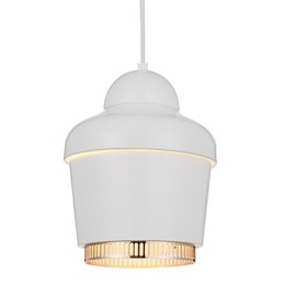 Lámpara colgante de 1 luz, moderna, simplicidad, dorada, cromada, negra, blanca, de acero al carbono, de metal.