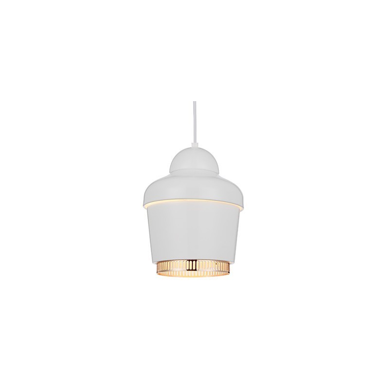 Lámpara colgante de 1 luz, moderna, simplicidad, dorada, cromada, negra, blanca, de acero al carbono, de metal.