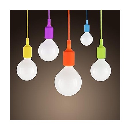 Mini lámpara colgante minimalista moderna de silicona, 1 luz, colores caramelo Mini lámpara colgante minimalista moderna de silicona, 1 luz, colores caramelo