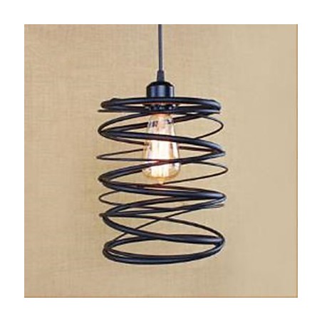 Lámpara colgante de un solo cabezal, creativa y moderna, de hierro forjado, restaurando antiguas costumbres americanas.