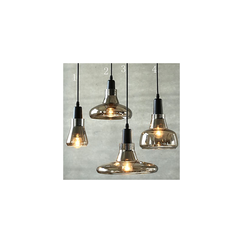 Lámpara de araña de cristal con decoración de sombras contemporánea y contraída.