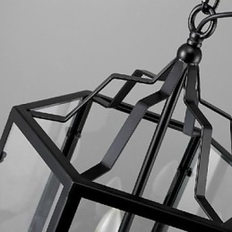 Lámpara colgante de metal con pintura estilo campestre, estilo retro, clásica, tradicional, para comedor