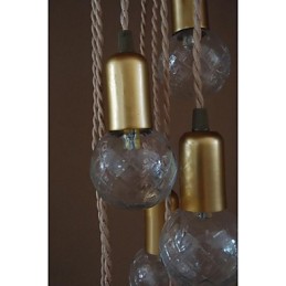 Lámpara colgante de cristal con forma de globo terráqueo, estilo tradicional, clásico, rústico, vintage, retro, con pintura en miniatura