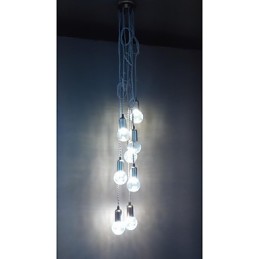 Lámpara colgante de cristal con forma de globo terráqueo, estilo tradicional, clásico, rústico, vintage, retro, con pintura en miniatura