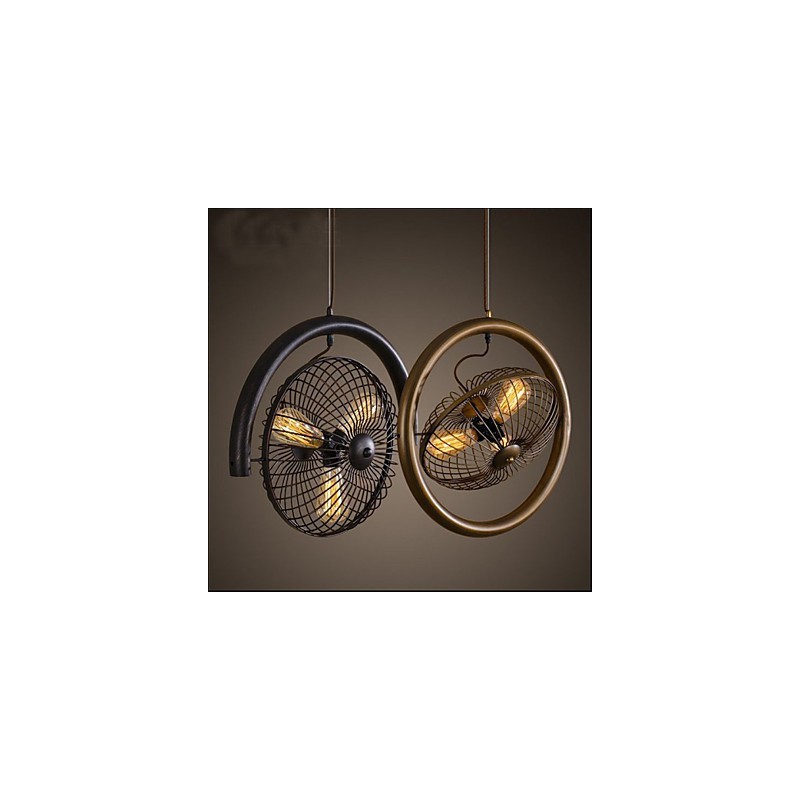 Lámpara colgante de ventilador de viento industrial retro estilo americano