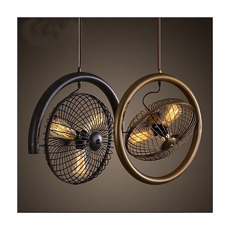 Lámpara colgante de ventilador de viento industrial retro estilo americano Lámpara colgante de ventilador de viento industrial retro estilo americano