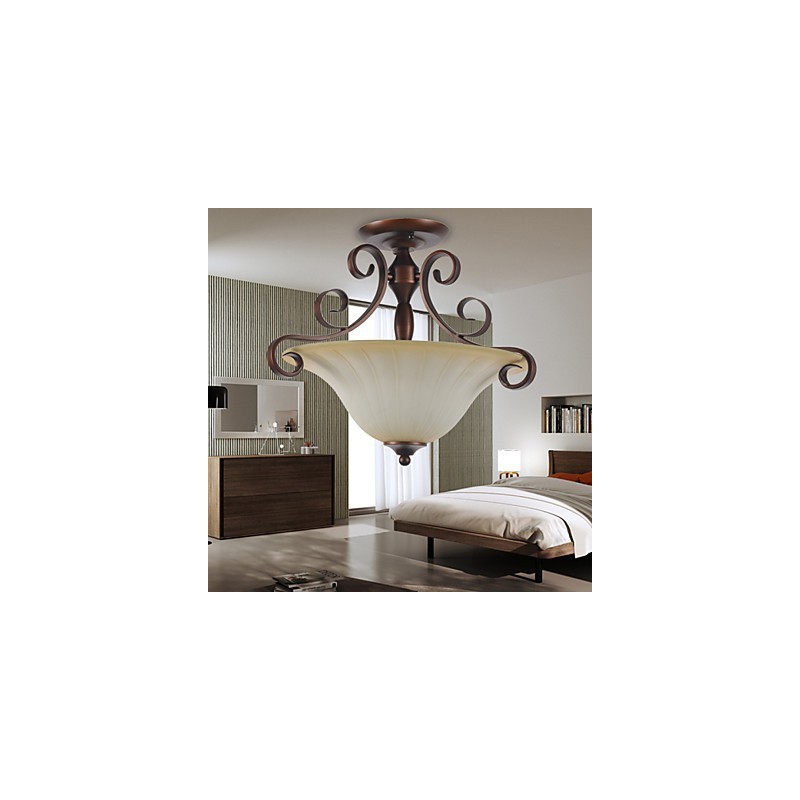 Lámpara colgante de metal con pintura estilo rústico vintage en miniatura