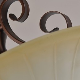 Lámpara colgante de metal con pintura estilo rústico vintage en miniatura