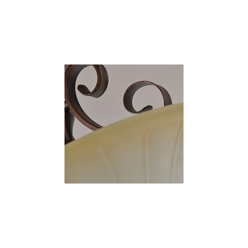 Lámpara colgante de metal con pintura estilo rústico vintage en miniatura